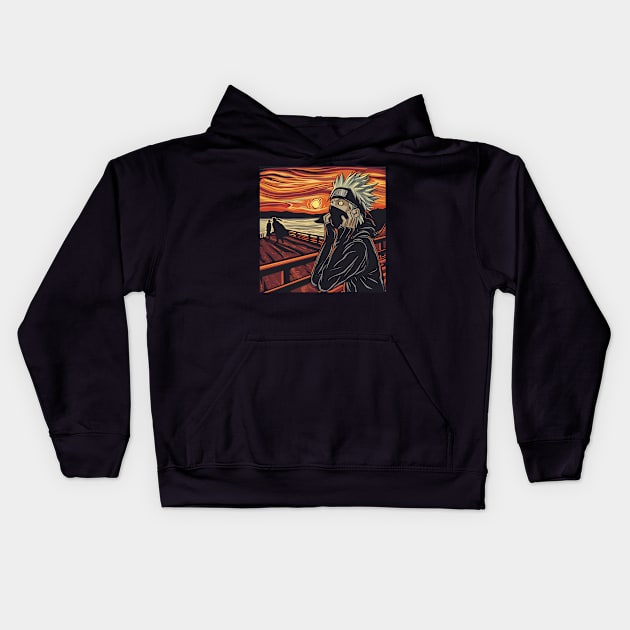 kakashi scream Kids Hoodie by Ninja banana